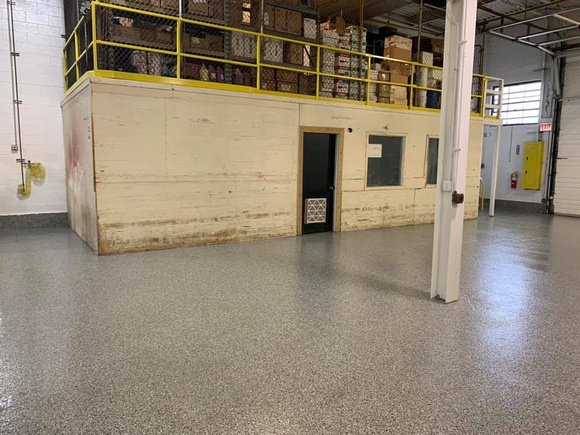 Able Electropolishing in Cicero, IL warehouse flake by American Floor Coatings - 2