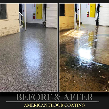 Able Electropolishing in Cicero, IL warehouse flake by American Floor Coatings - 5