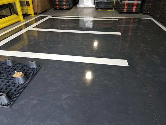 Amazon Fulfillment facility in Humble, TX neat with urethane top coat by Apex Commercial Industrial Flooring @Apexcif - 1