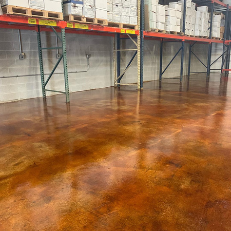 Warehouse stain with urethane top coat by IG-americanfloorcoatings - 1