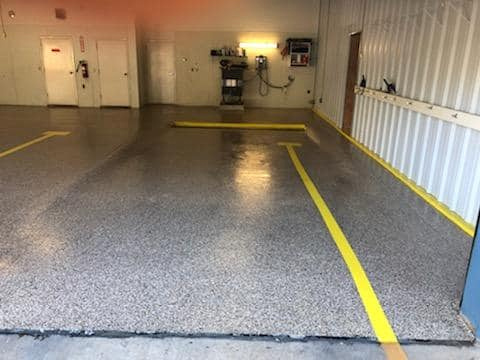 Johston County EMS flake by High Performance Coatings of the Midwest @highperformancecoatingsofthemidwest - 2