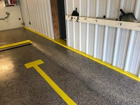 Johston County EMS flake by High Performance Coatings of the Midwest @highperformancecoatingsofthemidwest - 3