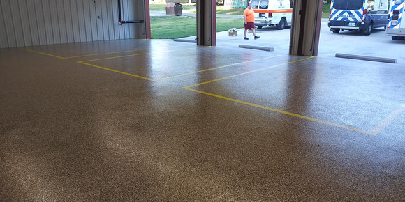 Murray County EMT in Sulphur, OK flake by High Performance Coatings of the Midwest @highperformancecoatingsofthemidwest - 3
