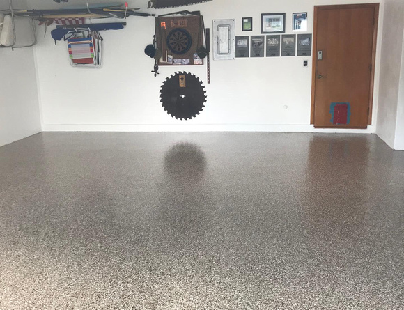 GP flake with polyaspartic topcoat in North Hutchinson Island, FL by Superior Floor Coatings, LLC @Superiorfloorcoatings - 5