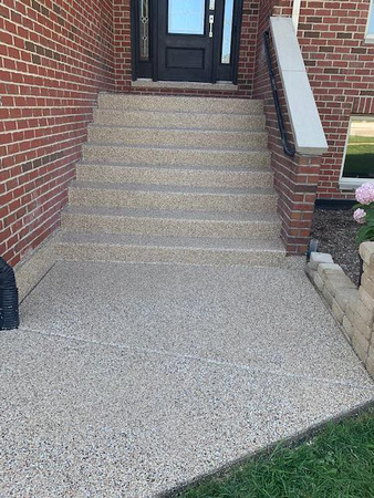 GP and exterior stairs flake with spartic-all by Resilience epoxy & arts @resilienceepoxy - 6