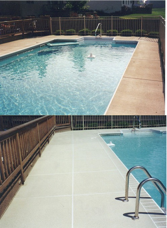Concrete Restoration - before and after - pool deck - 2
