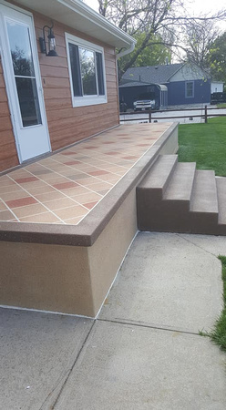 Raised patio thin-finish by Nebraska Concrete Coatings @nebraskaconcretecoatings - 3
