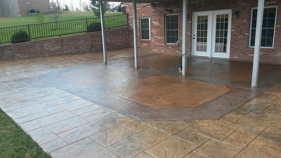 Ashlar slate patio by Sandbothe Concrete Design - 1