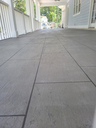 Porch thin-finish integrally colored by Distinguished Designs Decorative Concrete Coatings and Epoxy Floors @ddconcrete.net - 3