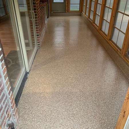 Screened in porch flake by M&F Custom Epoxy And Coatings - 1