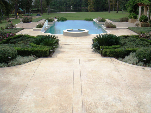 large patio and pool deck