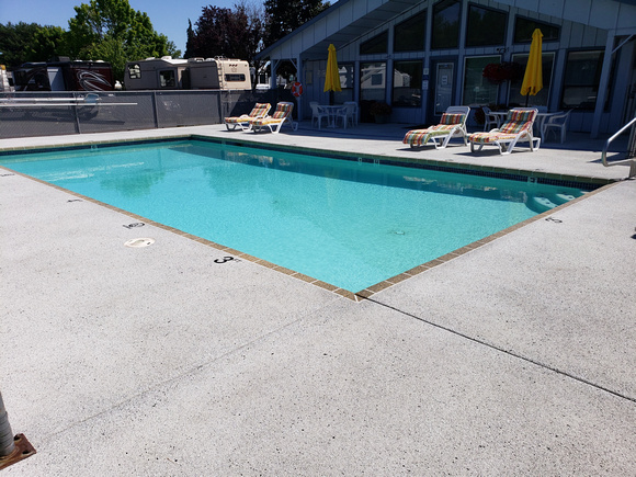 Pool at RV park in Woodburn OR splatter texture by David Eichhorn of Oregon Concrete Resurfacing, LLC @orconcreteresurfacing - 1