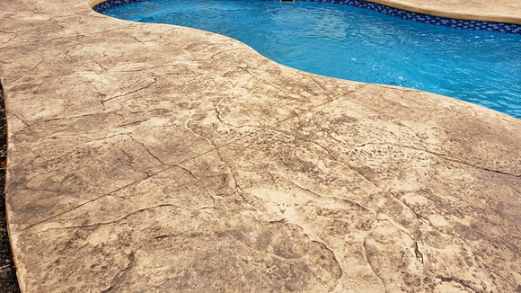 Pool deck stamped by Advanced Concrete Solutions LLC @advancedconcretesolutionsnj - 2