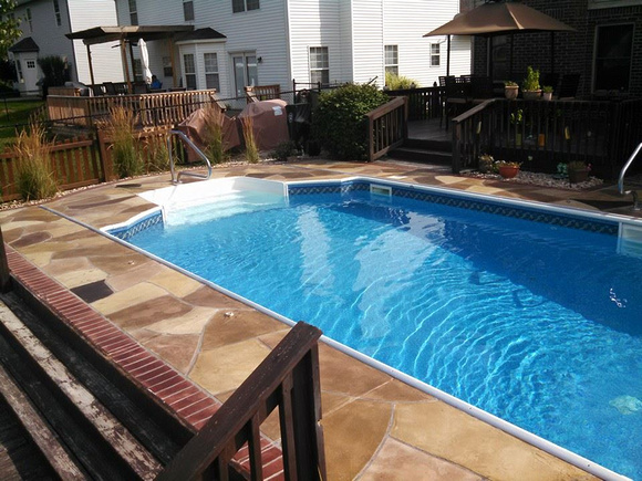 Pool flagstone by Focal Point Finishes @focalpointfinishes - 3