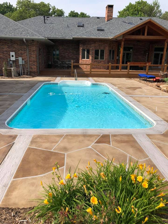 Pool flagstone thin-finish by H&H construction service llc @HhConstructionServiceLlc - 1