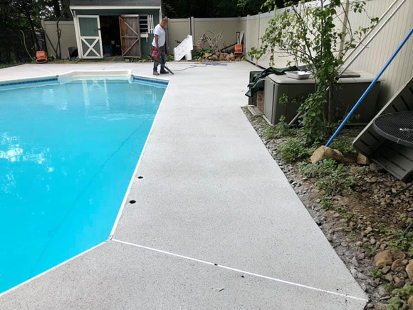 Pool in Hopedale, MA by Advanced Concrete Coatings New England @AdvancedConcreteCoatingsNE - 3