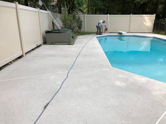 Pool in Hopedale, MA by Advanced Concrete Coatings New England @AdvancedConcreteCoatingsNE - 4