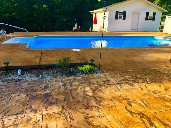 Pool patio and stairs by Hopkins Flooring LLC - 2