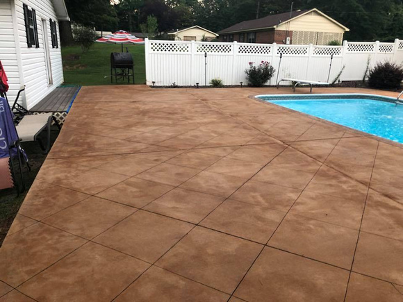 Pool patio and stairs by Hopkins Flooring LLC - 5