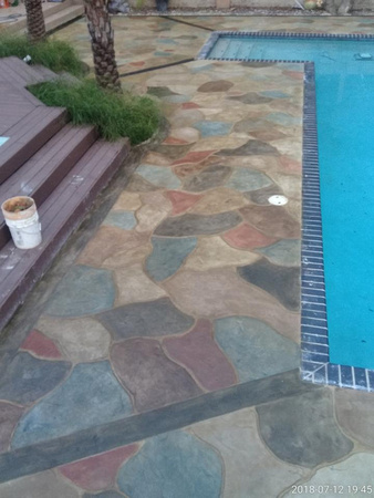 Pool Thin-finish stone multi-colored by JNC Contracting & Designs INC - 2