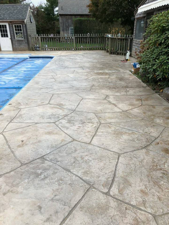 stone pattern and ashlar slate tile stamped 1