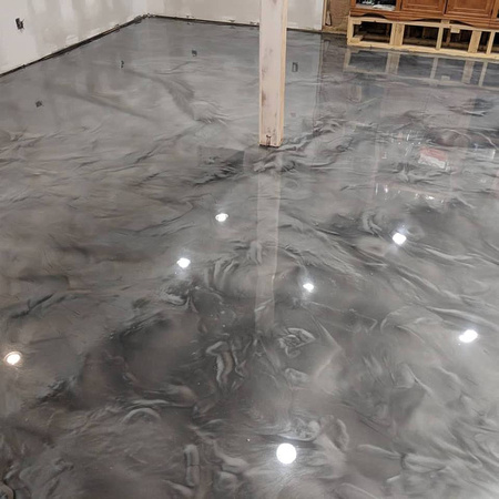 #81 HOP basement titanium and charcoal pearl reflector by Johnstone & Bianchi Enhanced Flooring Concepts LLC @JohnstoneBianchiEFC - 3