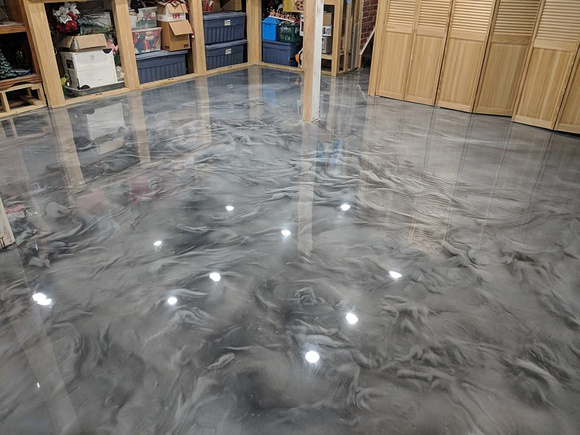 #81 HOP basement titanium and charcoal pearl reflector by Johnstone & Bianchi Enhanced Flooring Concepts LLC @JohnstoneBianchiEFC - 4