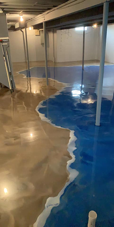 HOP beach theme water basement blue reflector by Mid-West Coatings, Inc. @MidwestCoatingsMI - 2