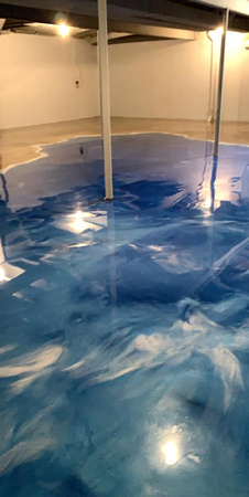 HOP beach theme water basement blue reflector by Mid-West Coatings, Inc. @MidwestCoatingsMI - 5