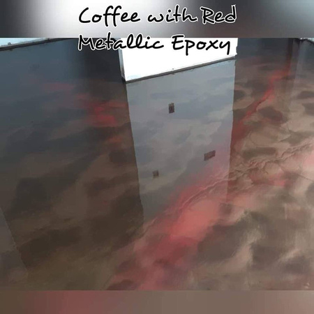 HOP coffee with russet reflector by Texas Epoxy Flooring @RamosAcidStainEpoxyService - 2
