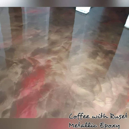 HOP coffee with russet reflector by Texas Epoxy Flooring @RamosAcidStainEpoxyService - 3