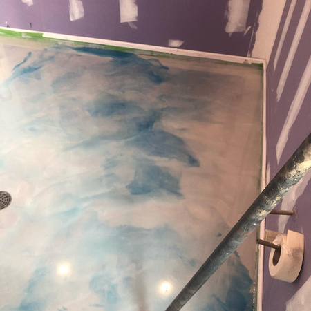 HOP pool house charcoal pearl and sky blue reflector by IG-jbepoxyflooring - 3