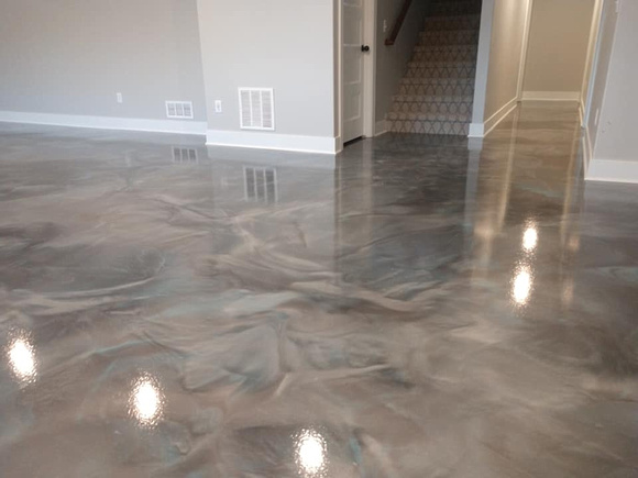 HOP titanium charcoal pearl and touch of sky blue reflector by A R Flooring Installation & Concrete Floor Solutions - 3