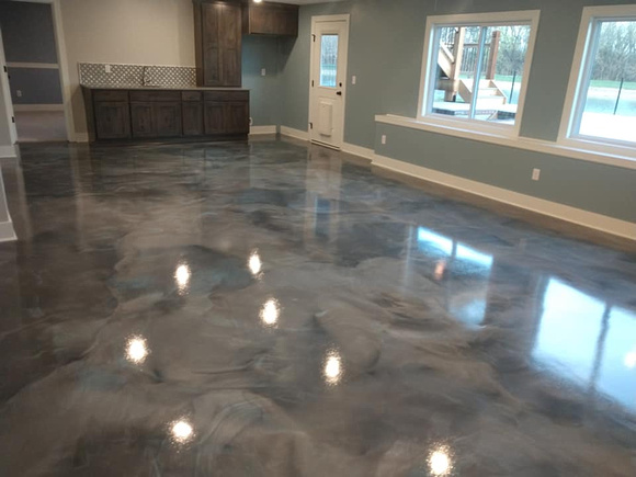 HOP titanium charcoal pearl and touch of sky blue reflector by A R Flooring Installation & Concrete Floor Solutions - 4