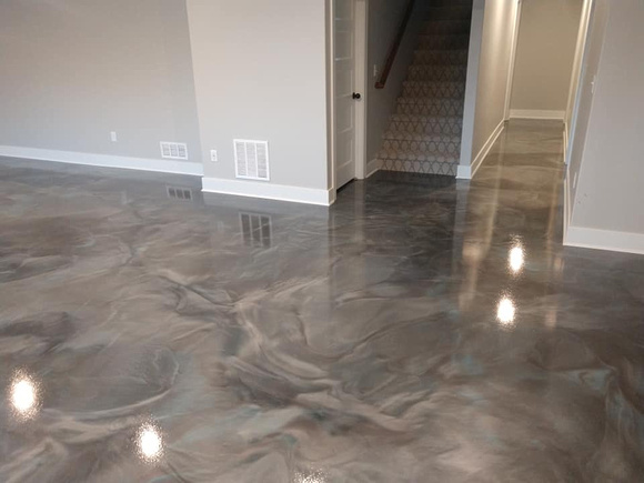 HOP titanium charcoal pearl and touch of sky blue reflector by A R Flooring Installation & Concrete Floor Solutions - 5