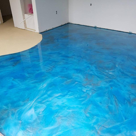 HOP water sky blue and rialto reflector by Limitless Innovations Decorative Concrete @LimitlessConcreteDesigns - 3