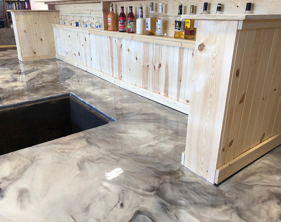 HOP charcoal pearl and coffee reflector by Designer Concrete, LLC @iowadesignerconcrete - 2