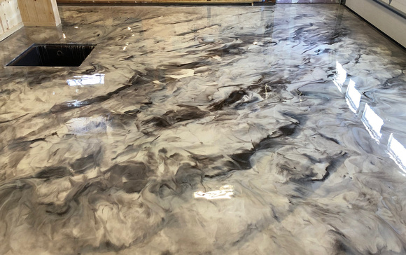 HOP charcoal pearl and coffee reflector by Designer Concrete, LLC @iowadesignerconcrete - 4