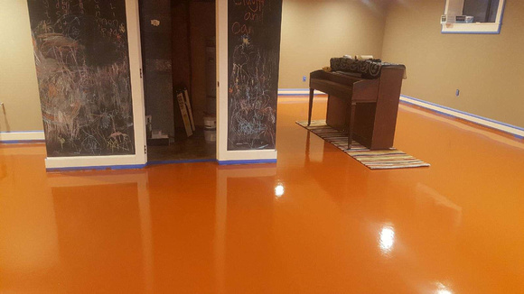 HOP basement orange neat in Estacada, OR by Surface Star Construction - 1
