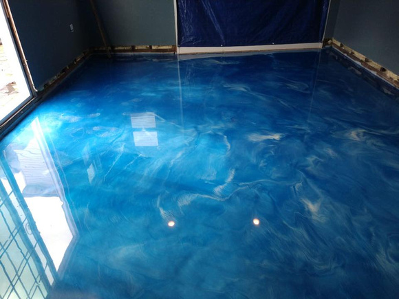 HOP ecs blue with charcoal pearl accent reflector by KB Floor Coatings @KBFloorcoatingsinc - 3