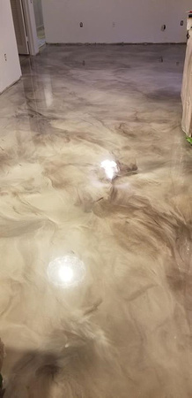 HOP reflector charcoal pearl, titanium and coffee by All Bright Epoxy Floor Coatings - 5