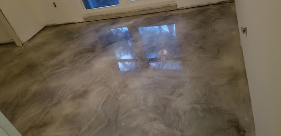 HOP reflector charcoal pearl, titanium and coffee by All Bright Epoxy Floor Coatings - 8