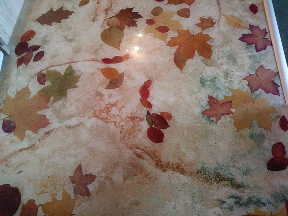 Stamped concrete with autumn leaf by Zubek Dariusz Duszek - 8
