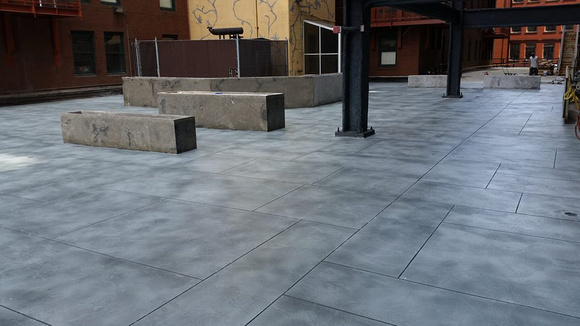 #32 7000 sf outdoor living space at the Pinnacle in downtown Cleveland by SBR Concrete Polishing in Ohio - 2