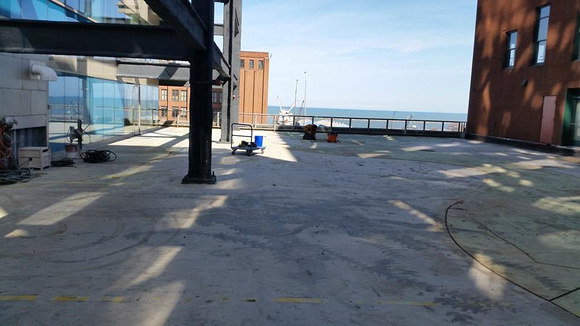 #32 7000 sf outdoor living space at the Pinnacle in downtown Cleveland by SBR Concrete Polishing in Ohio - 3