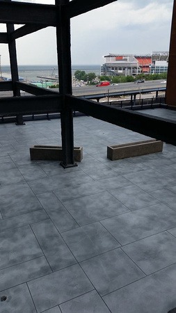 #32 7000 sf outdoor living space at the Pinnacle in downtown Cleveland by SBR Concrete Polishing in Ohio - 4