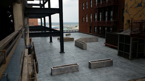 #32 7000 sf outdoor living space at the Pinnacle in downtown Cleveland by SBR Concrete Polishing in Ohio - 5