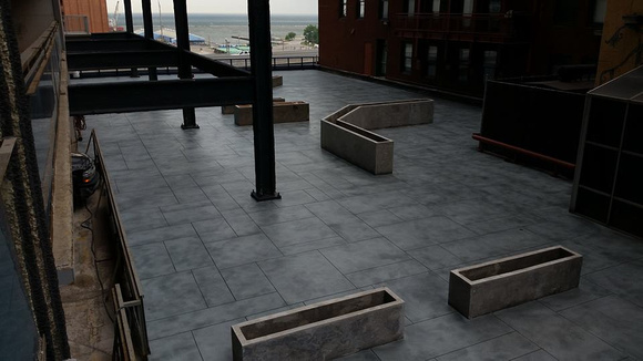 #32 7000 sf outdoor living space at the Pinnacle in downtown Cleveland by SBR Concrete Polishing in Ohio - 9