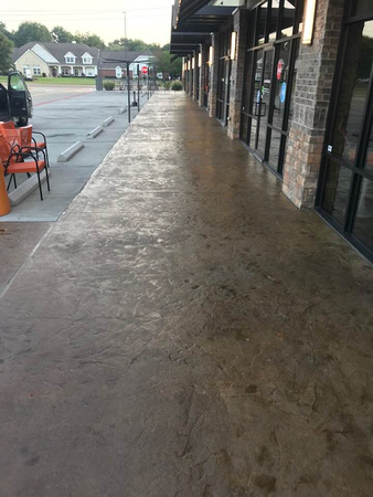 Commercial walkway by Nick's Concrete Stain & Stamping - 1