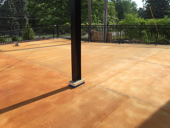 Philly Bar & Lounge patio stained broom finish by Gimondo Epoxy and Concrete, Inc. - 4